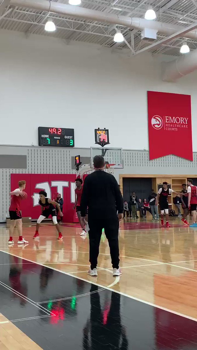 Tyrese Maxey again showing off his strong scoring instincts today both in 5-on-5 action and 1-on-1 drills. He’s had a nice couple days here in Atlanta.