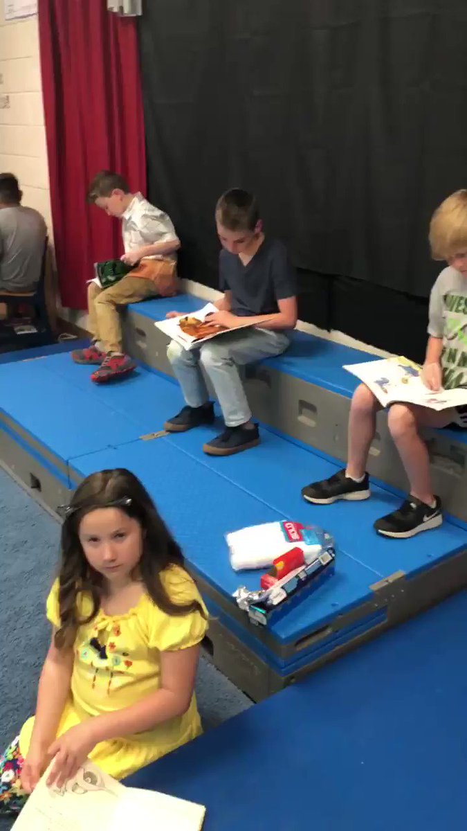 Ss are going through rhyming books choosing which one they would like to make a rap with! Sure wish I had @soundtrap for educators! #RobinsonISD #risdres #gottamakeourownteam #mediamafia @ElemRob @wilthomas3