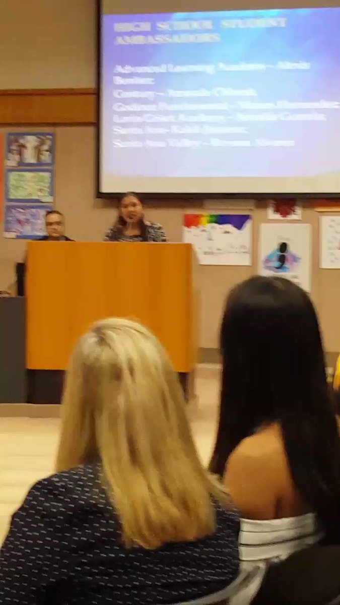 #Circulos Student Ambassador Alexies spoke at the #SAUSD School Board meeting tonight! Listen to the video clip and hear all about what's happening with #Circulos@ALA! #XQ #ReThinkHighSchool #ALAWOLFPRIDE