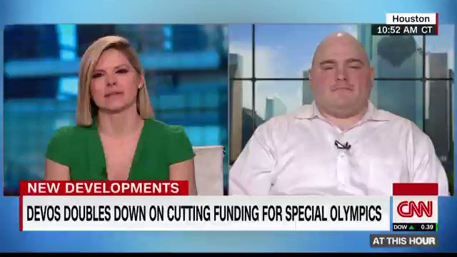 “It’s part of my heart and I love it very much.” @TankSchottle says the #SpecialOlympics has been the biggest thing in his life for 18 yrs. Great news for him tonight that fed funding won’t be cut. Here’s our convo before that announcement.