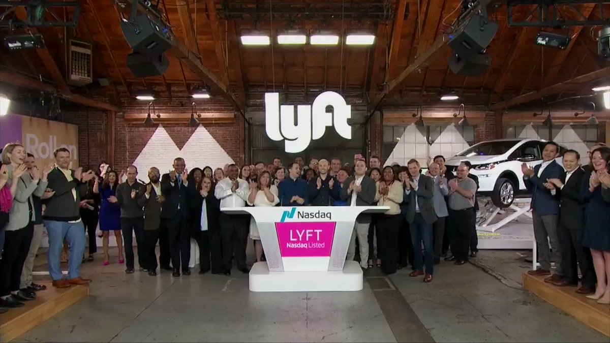 And so my coverage for @reuterstv of Lyft's $Lyft Wall Street market debut begins with @LianaBaker .....