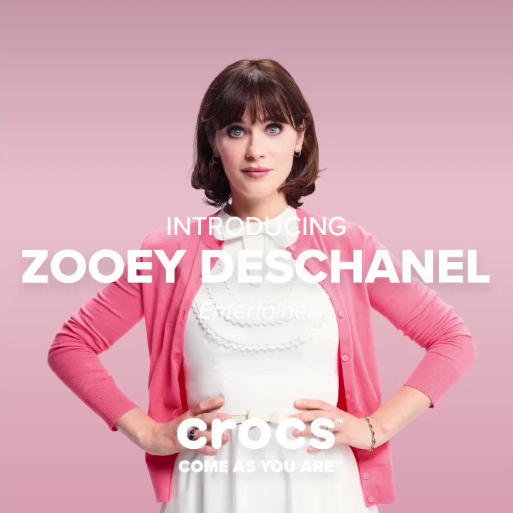 zooey deschanel on Twitter: "I am excited to partner with @Crocs and encourage to #ComeAsYouAre no matter what you do. ☺️❤️ https://t.co/WnQtoNChcr https://t.co/WWljzZXXBq" / Twitter