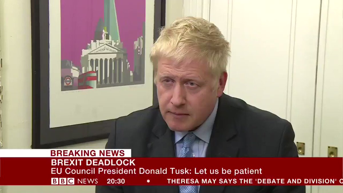 "What everybody in the country wants more than anything else in the world is for politicians in Westminster not to focus on themselves but to focus on the needs of the country" - Boris Johnson reacts to latest #Brexit developments
https://bbc.in/2uDTYel
