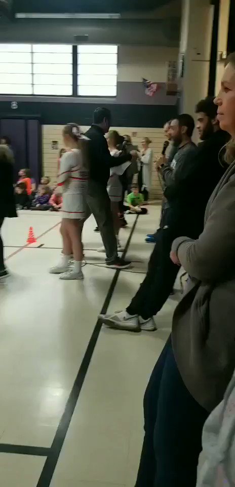 It wasn't all serious, the cheer team participating in the events and Coach Manz commentating 🧡🖤 @cbtjwrestling @manz_amanz