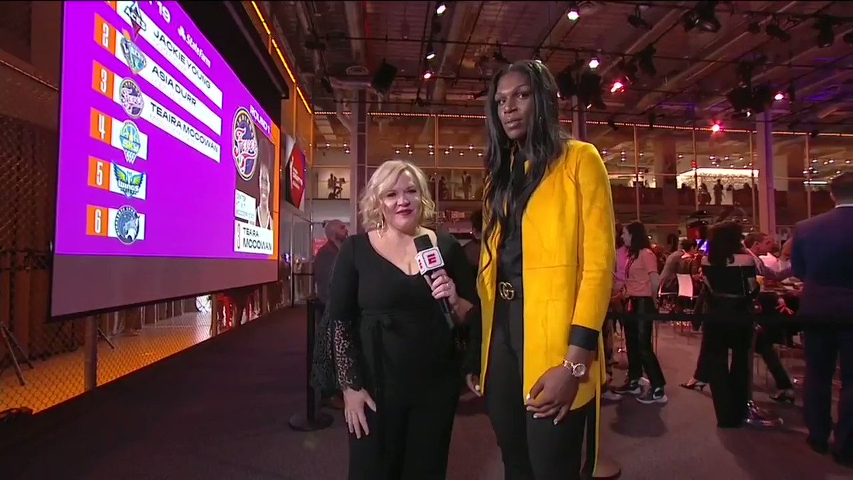 No. 3 overall pick Teaira McCowan is READY to be a defensive force in the paint for the @IndianaFever!
#WNBADraft 2019 presented by @StateFarm