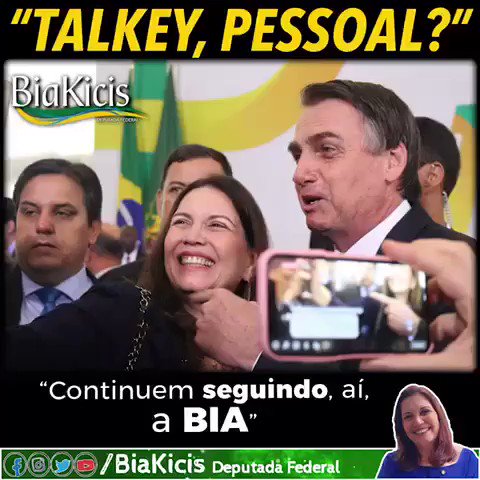 Nos dias de governo, uma dica do nosso Presidente @jairbolsonaro : “segue a Bia aí, talkey?”