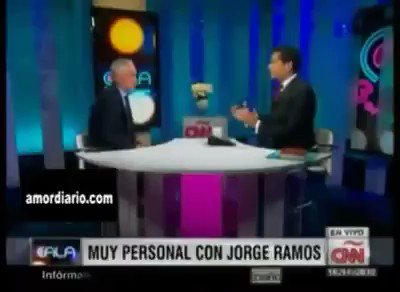 Qué dirán los opositores panistas de que @jorgeramosnews no cree en Dios. Ellos tan católicos, tan creyentes, tan persignados.
Un periodista en aprietos: