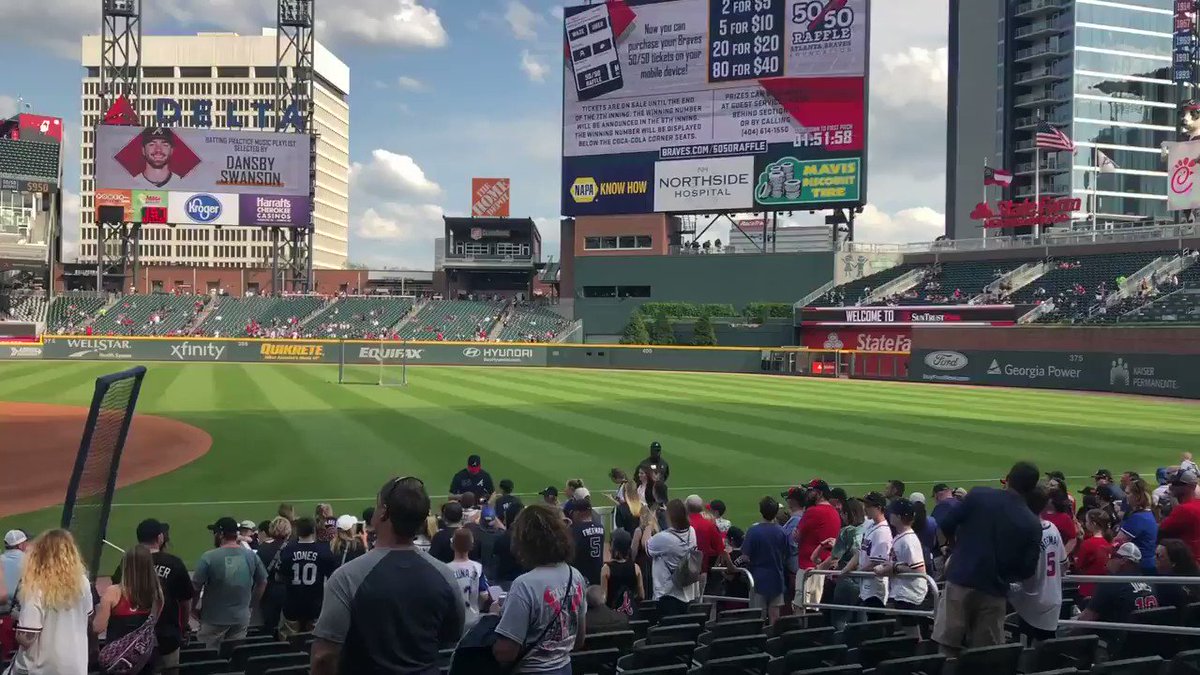 Truist Park on Twitter "Saturdays at SunTrust Park... Gates open early Watch Braves take BP