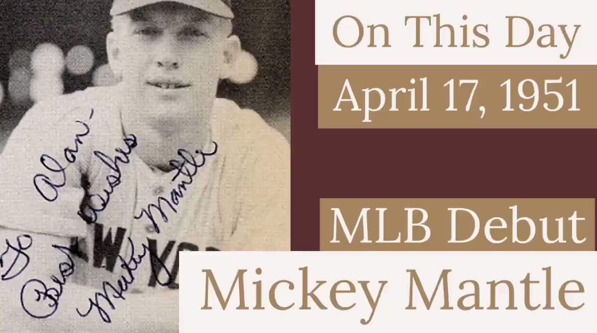 On this day in 1951, 19 year old Mickey Mantle begins his professional journey to becoming one of sports’ beloved #legends
. . .
#signaturedebut #thecommercecomet #themick #rookieseason