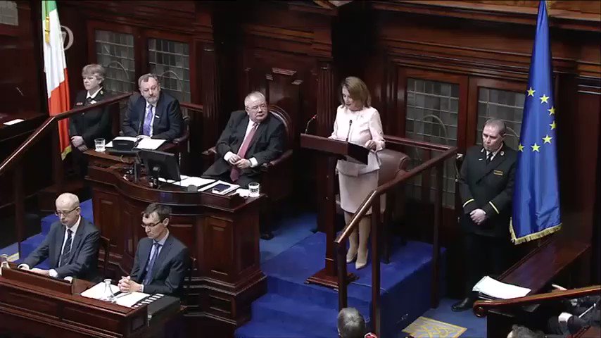 Let me be clear: If anything in the Brexit process threatens the Good Friday Agreement there will be no UK-US trade deal. -NP #Dail100
