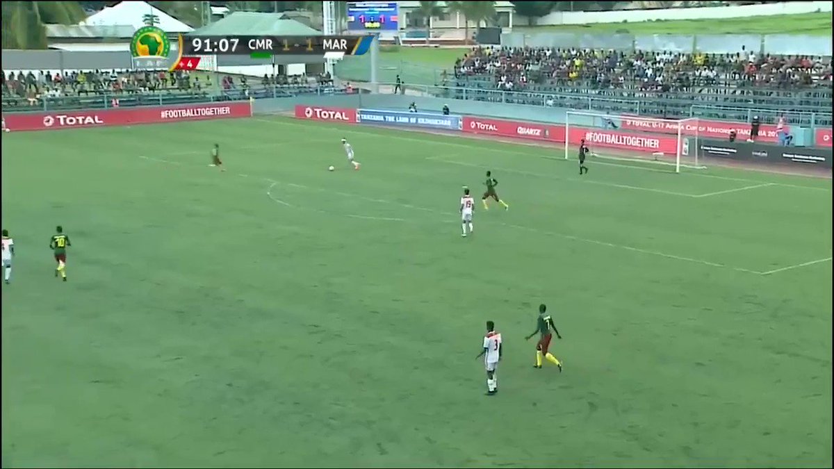 Ismaila SEIDOU capitalised on a DEFENSIVE error to grant Cameroon the vital goal against MOROCCO that ensured qualification for the #FIFAU17WC
Highlights of the Winning GOAL :- 💥 🔥
#TotalAFCONU17