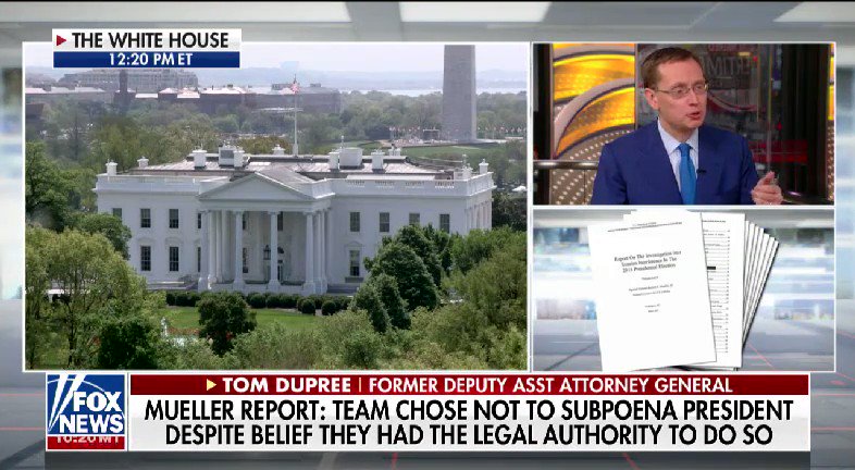 LISTEN: @HARRISFAULKNER spoke with former Deputy Assistant Attorney General Tom Dupree after the release of the redacted Mueller report #nine2noon