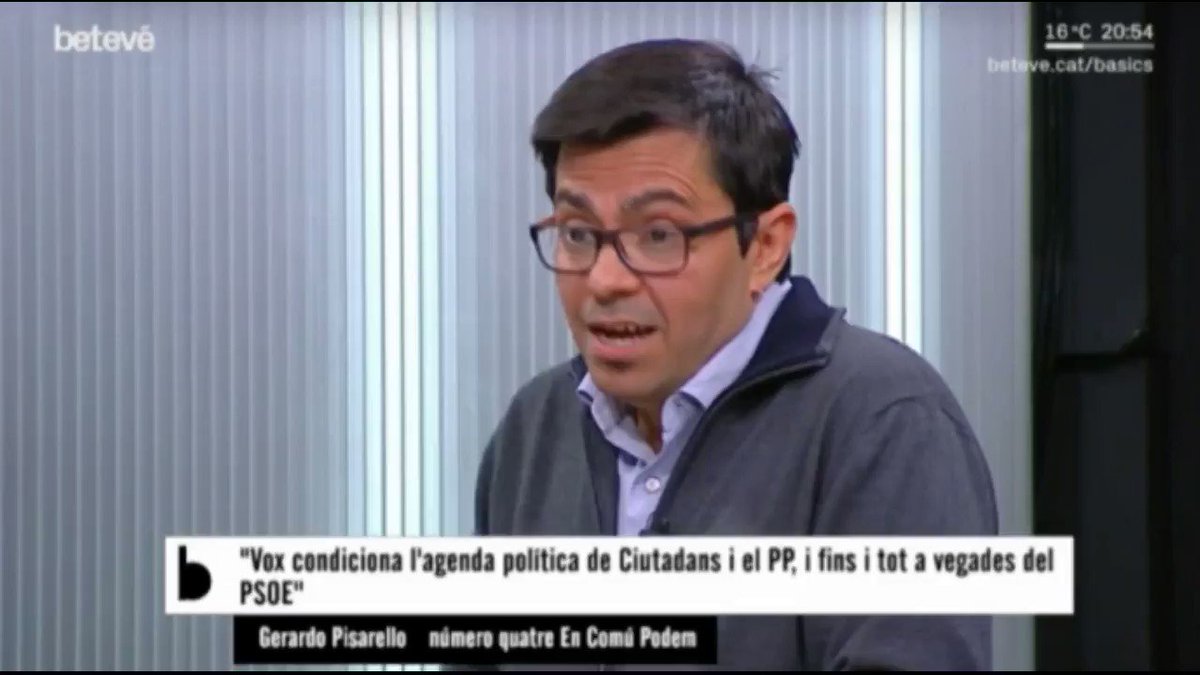 📽️ El neoliberalisme és el caldo de cultiu de l'extrema dreta. Per això un govern del PSOE amb C's suposaria una veritable amenaça.
@G_Pisarello a @beteve