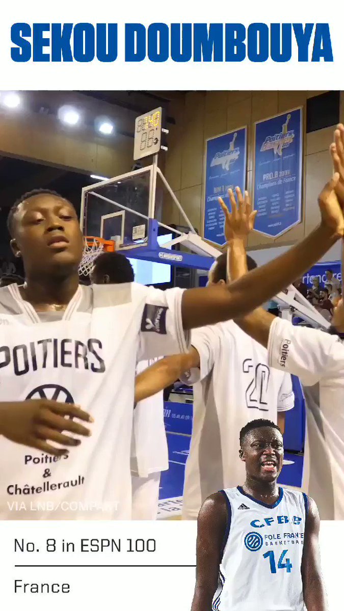 Projected lottery pick Sekou Doumbouya from France has entered the 2019 NBA draft, his agent @Boundiaye tells ESPN. Video breakdown from @Mike_Schmitz with highlights from his season. News story here: http://www.espn.com/nba/story/_/id/26558707/french-teen-doumbouya-declares-nba-draft …