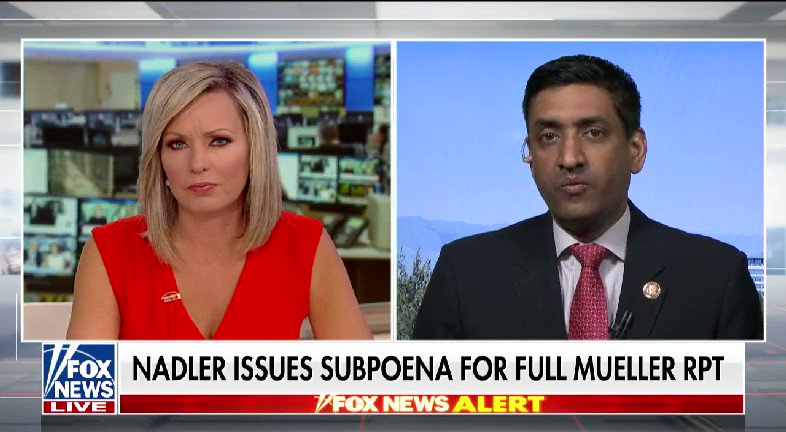 LISTEN: @SandraSmithFox spoke with @RoKhanna after @RepJerryNadler issues a subpoena for the full Mueller report #nine2noon
