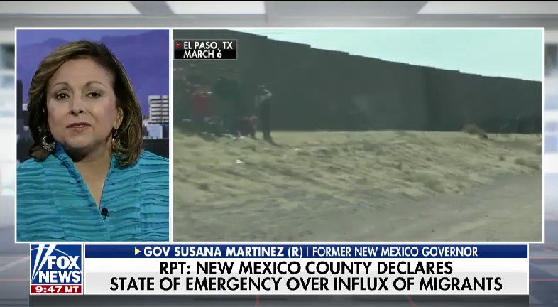WATCH: @SandraSmithFox spoke with @Gov_Martinez after a New Mexico county declares a State of Emergency over an influx of migrants #nine2noon