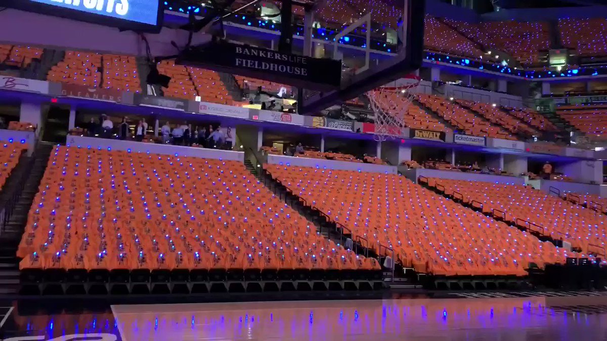 #Pacers are ready to go! GOLD OUT and fans will be glowing at tonight’s game! LIVE report at 5pm @WISH_TV #NBAPlayoffs