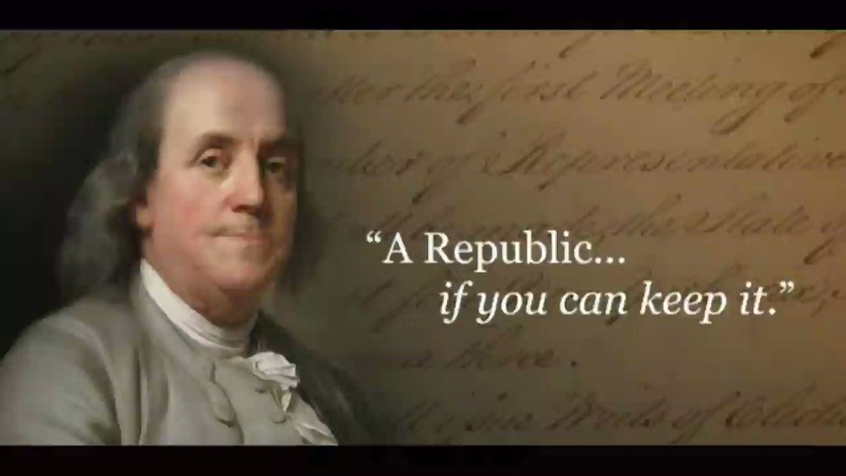 NOT SURE IF "A REPUBLIC, IF YOU CAN KEEP IT."
#NotSureIf #DefendTheConstitution #MakeAmericaGreatAgain