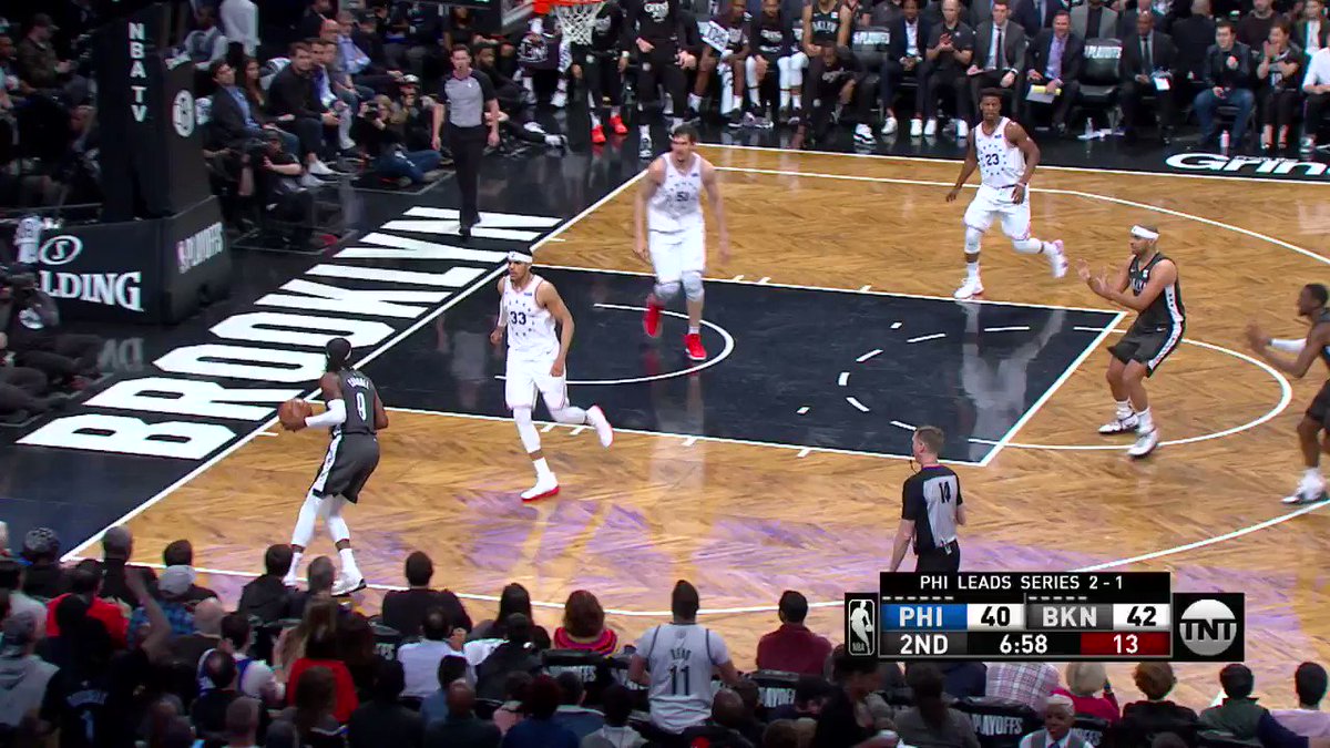 Replay Review (Wall): if the foul committed by Harris met the criteria for a clear path foul in Q2 of #PHIatBKN. Ruling: Common foul due to Harris being ahead of Butler at the time of the foul.