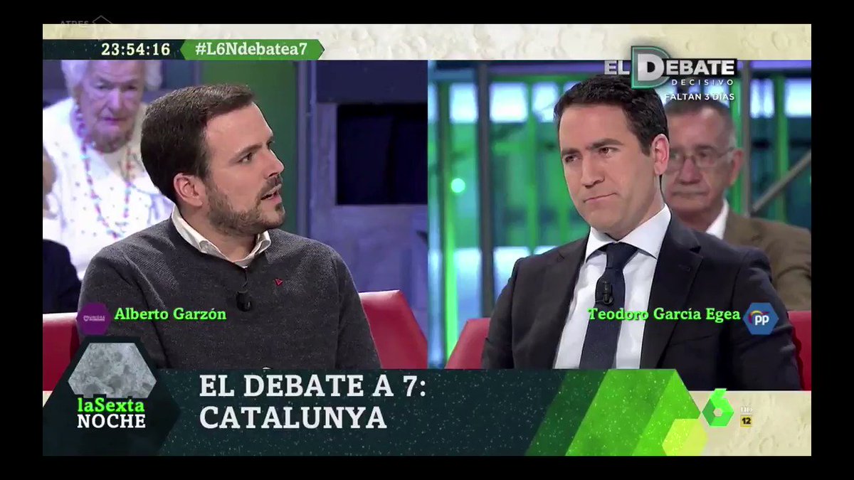 🧓🏻🧔🏻 Normal que la señora mayor asienta al escuchar a @agarzon: Unidas Podemos somos las únicas que defendemos revalorizar las pensiones al menos al IPC real por Ley y subirlas como mínimo al SMI #L6Ndebatea7 #AbuelasConGarzón