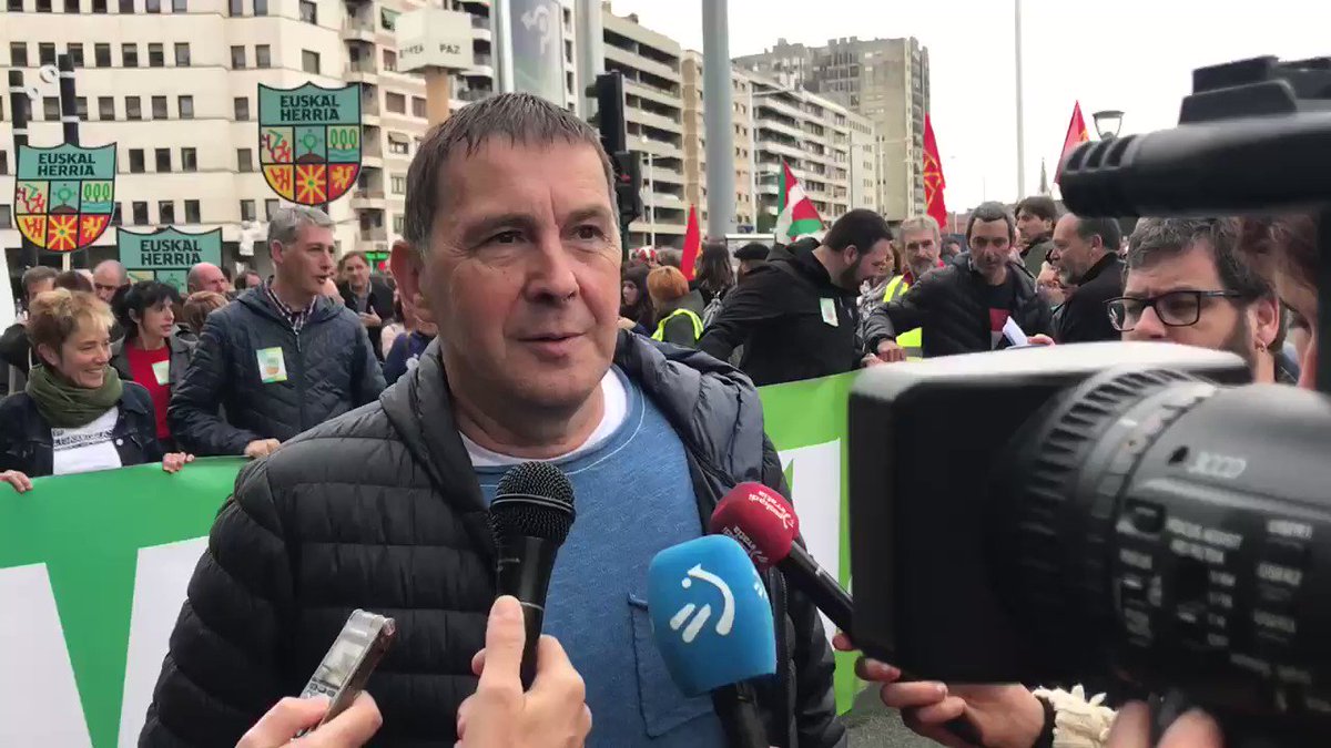 ✊ @ArnaldoOtegi, Aberri Egunean: «Ezkerreko independentismoak milioi bat boto lortzea da erronka. Gauza asko ditugu jokoan #A28-an». #AurreEgin #AurreraEgin #AberriEguna2019