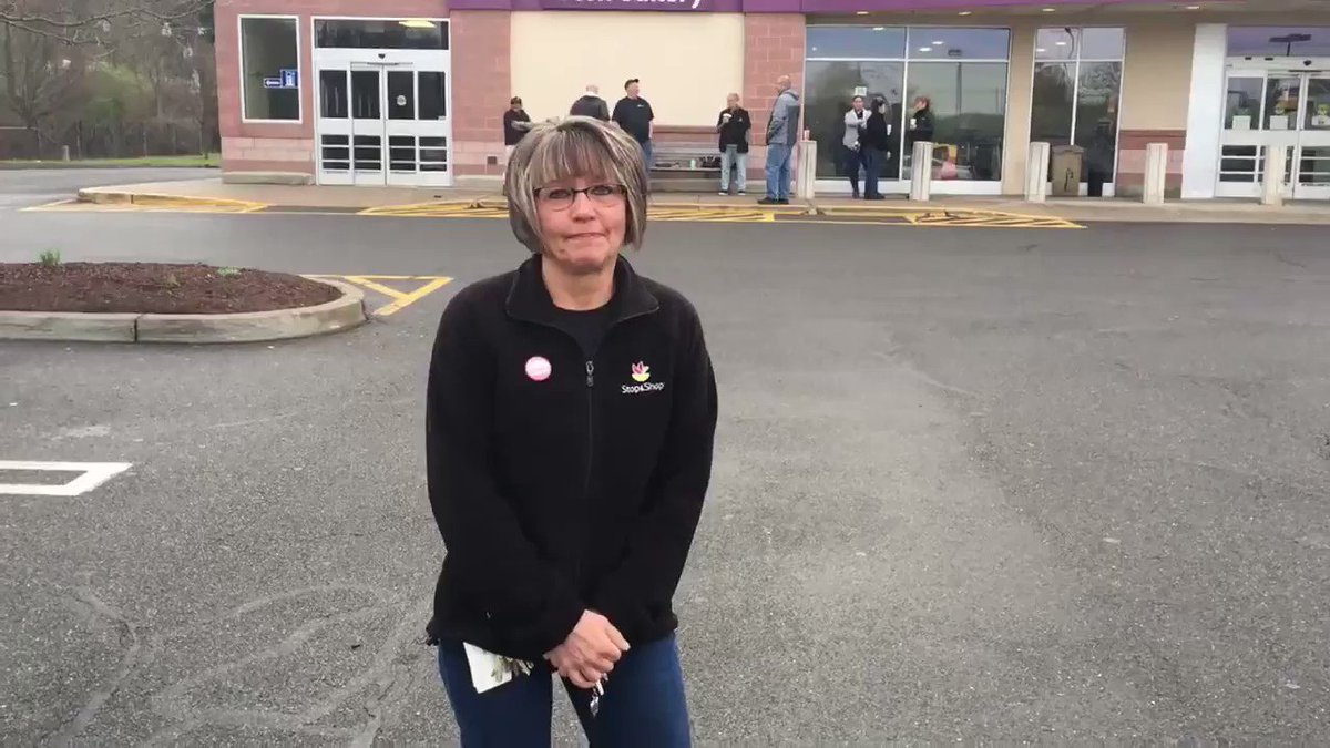 Judi at the Wallingford @StopandShop is overwhelmed with emotion at returning to work this morning. But she wanted customers to know: "The only thing that has kept us going is our customers." We are so happy to be back at work today and we wouldn't be here without you!