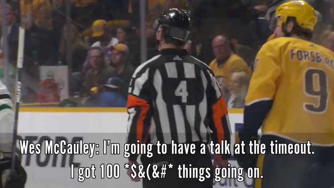 Stars' Jamie Benn hilariously calls out referee for his foul language