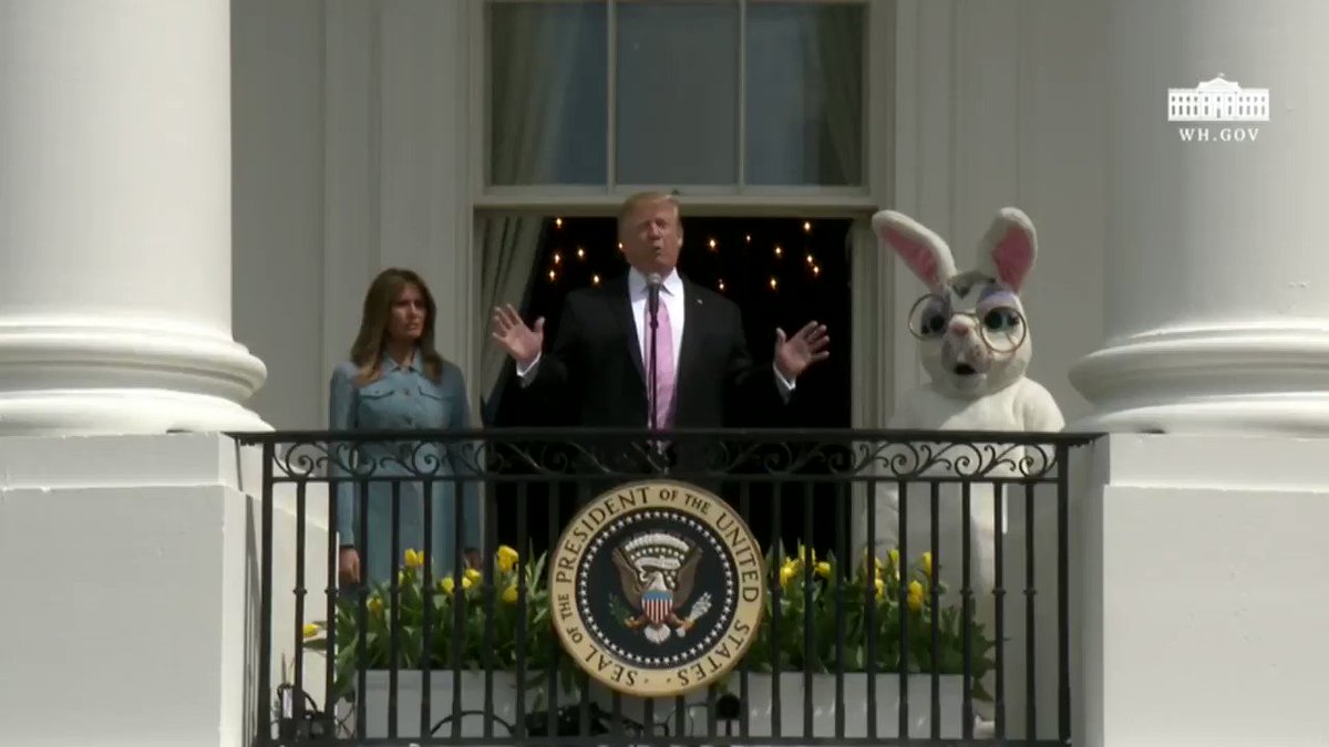 President @realDonaldTrump and @FLOTUS officially welcomed everyone to the 2019 Easter Egg Roll earlier today!