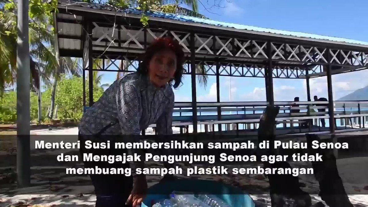 Jangan buang sampah di pantai!
