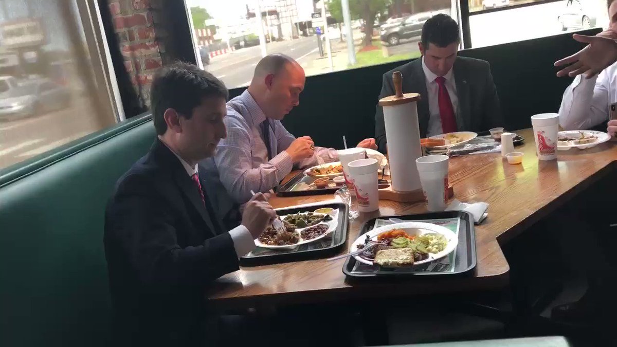 This afternoon, after the vote to take $ from public ed, we ended up sitting by Rep. Justin Lafferty, Rep. Micah Van Huss, and other state reps at a restaurant in North Nashville. We sought to speak about our concerns since they have continued to ignore folks in the TN Capitol.