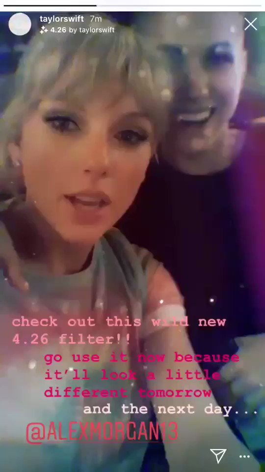 New @instagram filter alert πβ¨ Use the 4.26 @taylorswift13 filter today before it changes tomorrow!! Post it and tag us so we can seeeeee! ππ