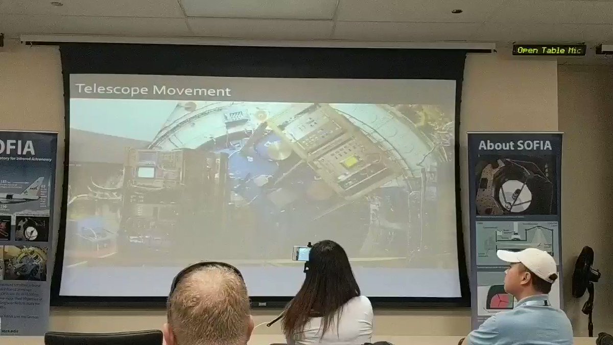 Anderson Wilder (@SpaceDork84) on Twitter photo 2019-04-24 16:47:27 David McAllister explains operation of the SOFIA Telescope while it is being prepared for its mission tonight #NASASocial David McAllister explains operation of the SOFIA Telescope while it is being prepared for its mission tonight #NASASocial