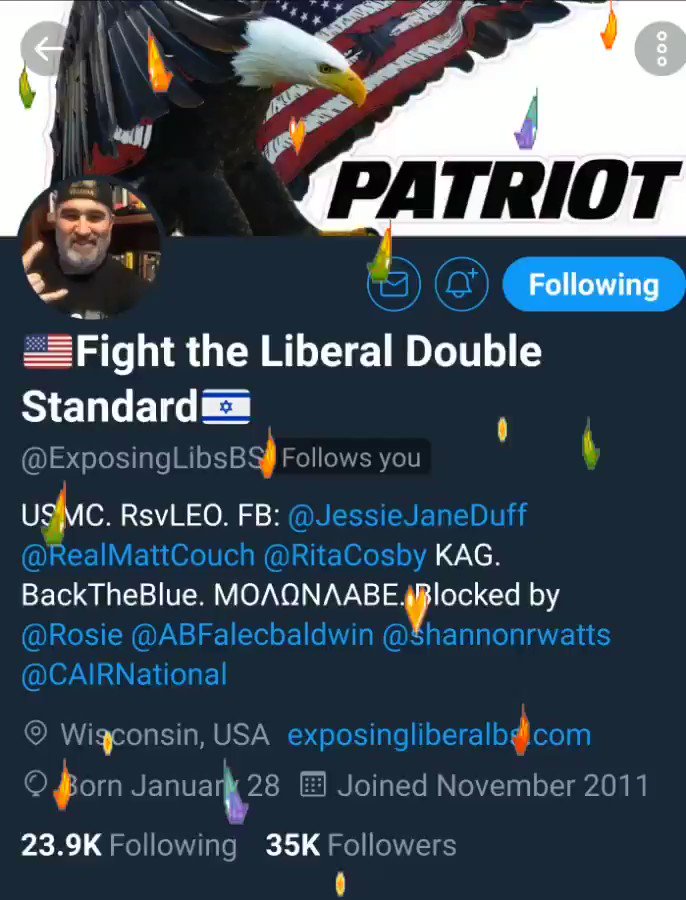 ๐๐๐๐๐๐๐๐๐๐๐๐๐
Congratulations to an AWESOME Patriot and friend ๐๐๐
๐ฅ๐ฅ๐ฅ @ExposingLibsBS ๐ฅ๐ฅ๐ฅ
for connecting with 35k MAGA Patriots!!! ๐บ๐ธ๐ฅณ๐บ๐ธ๐ฅณ๐บ๐ธ๐ฅณ๐บ๐ธ๐ฅณ๐บ๐ธ
๐๐๐๐๐๐๐๐๐๐๐๐๐