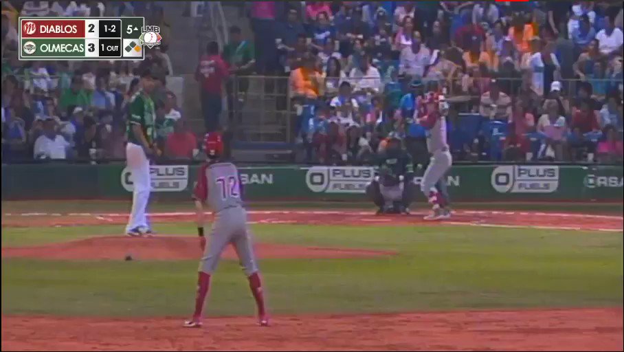 👏⚾️¡Sí señor! @chuyitofabela 💀 empata a tres vs @OlmecasTabasco con sencillo remolcador en la quinta.