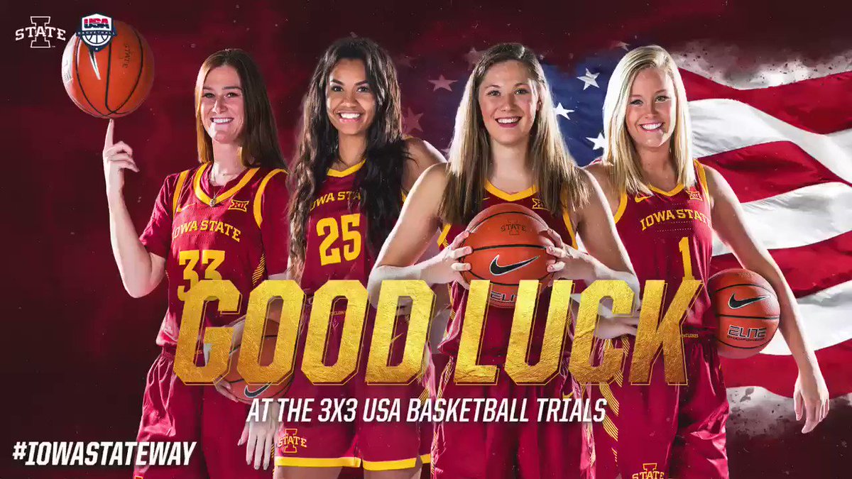 The Cyclones are heading Vegas! @AMidd33 @mads_wise @ashleyjoens & @Kristin__Scott are invited to the USA Basketball 3x3 National Championship.
#IowaStateWay