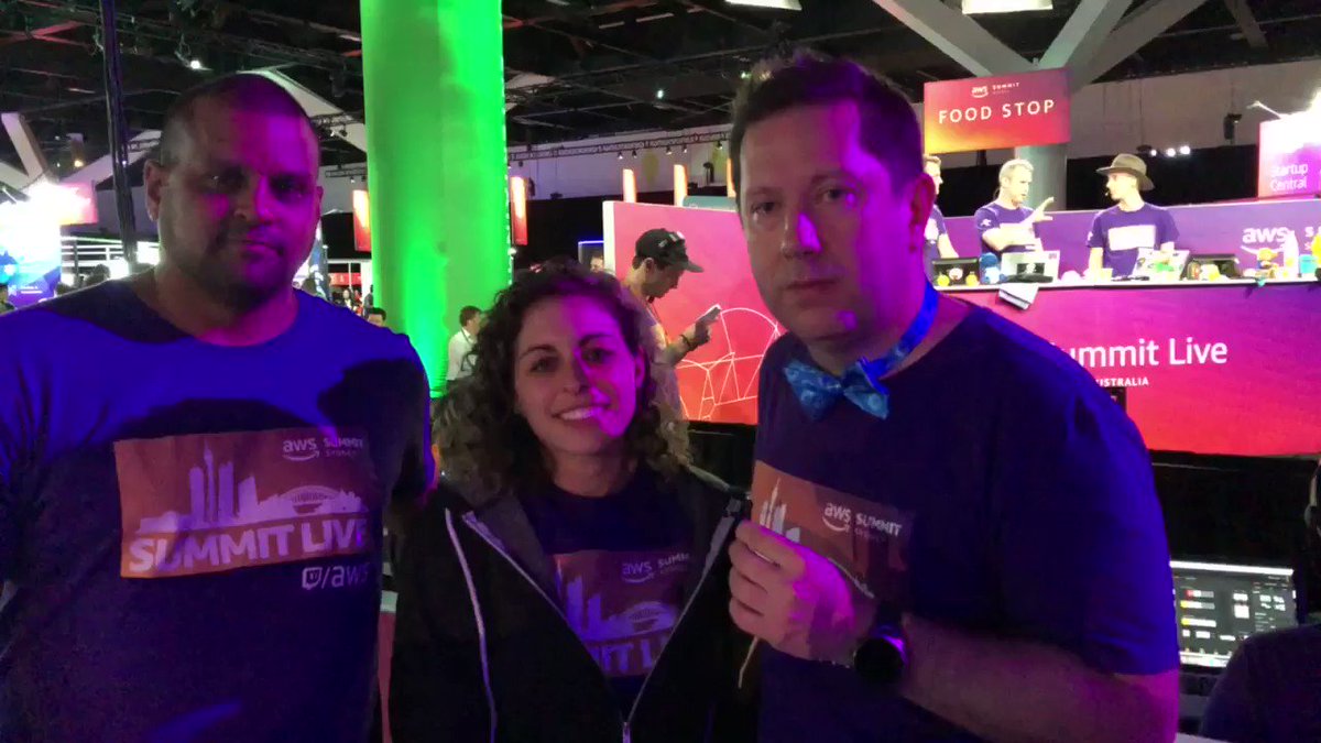 .@kneekey23, @pstanski & @dsphenom invite you to watch http://twitch.tv/awsย this week to stay up on the latest news from #AWSSummit Sydney! ๐ฆ๐บ