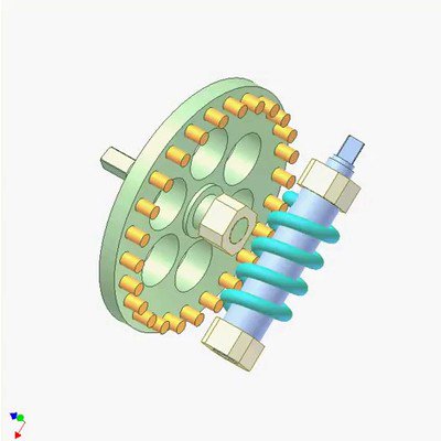 Worm Drive - Spring-Worm, Pinned Wheel