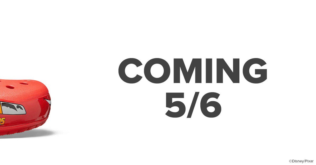 on Twitter: "Ka-Chow! The people have spoken. Crocs will release a Lightning McQueen clog for adults on 5/6. @C0llin123 - DM us, we want you to have the first pair! https://t.co/S2TlbAv8dQ" /