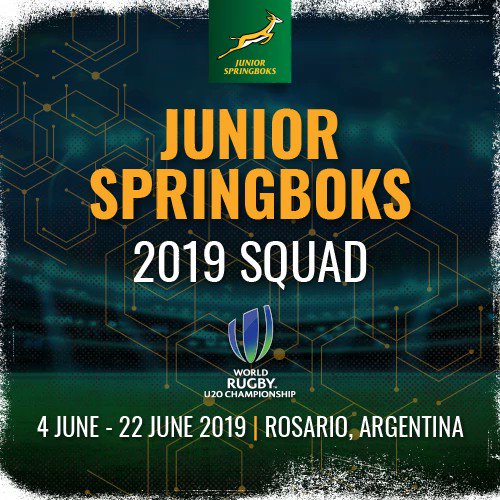 Ladies and Gentlemen, your #JuniorBoks squad to take on the world at @WorldRugby u20 Championship next month in Argentina. Congratulations to all selected! #BuildingBoks