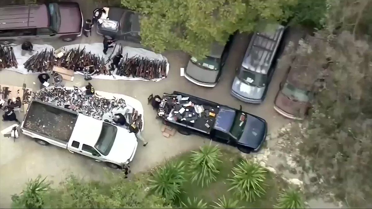 LA authorities raided a Bel Air mansion on Wednesday and seized over 1,000 guns after receiving an anonymous tip that a man had been selling weapons illegally. The suspect, Girard Saenz, posted bond on Thursday. @Reuters @ReutersTV