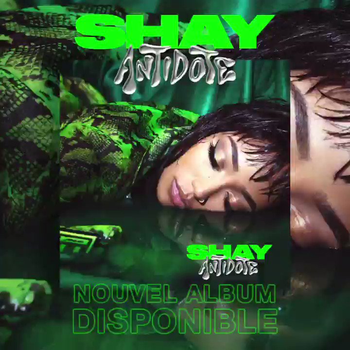Antidote maintenant à 100% disponible sur toutes les plateformes de Streaming et téléchargement légal. Je me sens comme nue 😭 J’espère qu’il pourra être un remède pour vous comme il a été pour moi 💚💉💉🐍 https://shay.lnk.to/Antidote