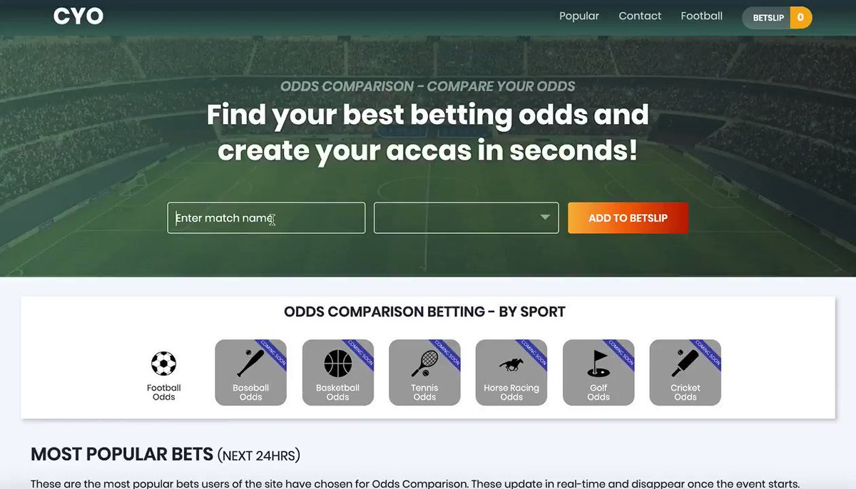 ALL FOOTBALL PUNTERS... WATCH THIS VIDEO!
If you bet on football or place an acca and haven't used our tool yet, you are missing out on better odds and a lot of time saved.
THE FASTEST EVER WAY TO BET ON AND COMPARE ACCUMULATORS!
https://t.co/vecLcWgOAL https://t.co/Xu2L3fUs9I