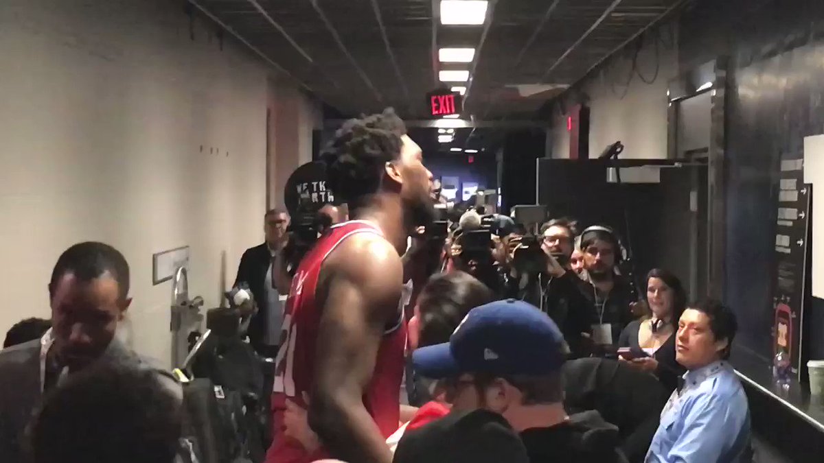 John Clark On Twitter Joel Embiid Is In Tears After The Game