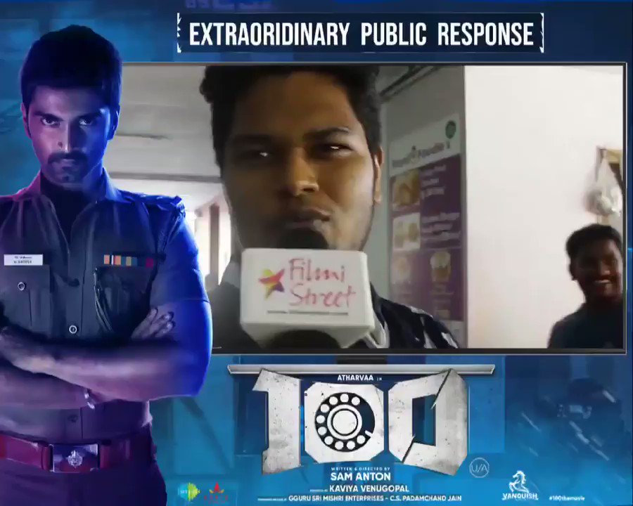 #100TheMovie has Impressed All Types Of Audience & Everyone is Raving About @atharvaamurali 's Swag as a Classy Cop !
#100RunningSuccessfully
@ihansika @samanton21 @samcsmusic @iyogibabu @krishnanvasant @auraacinemas @cskishan @VanquishMedia__