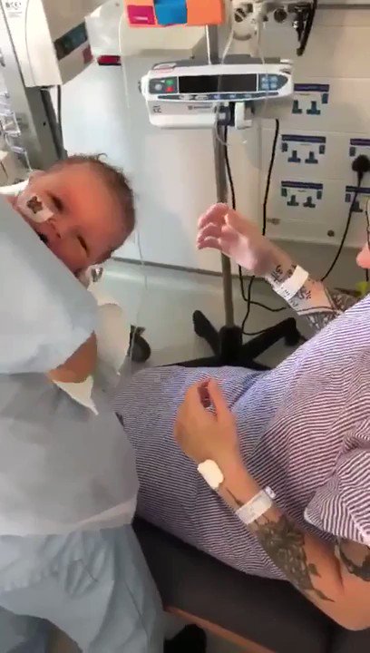 The first time you meet your little one! Gabi's daughter was born with HIE Grade 2. She was transferred to a different hospital’s neonatal unit for cooling and Gabi met her for the first time four days later when she was out of the intensive care unit. #MilestoneMondays