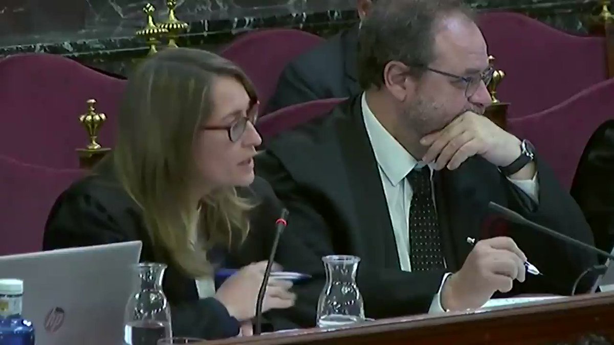 Former Catalan MP @yeyaboya on the September 20, 2017 demonstrations in which @jcuixart participated: "At no point did I see, hear, or read a call to impede the searches that were taking place." #DemocracyOnTrial
