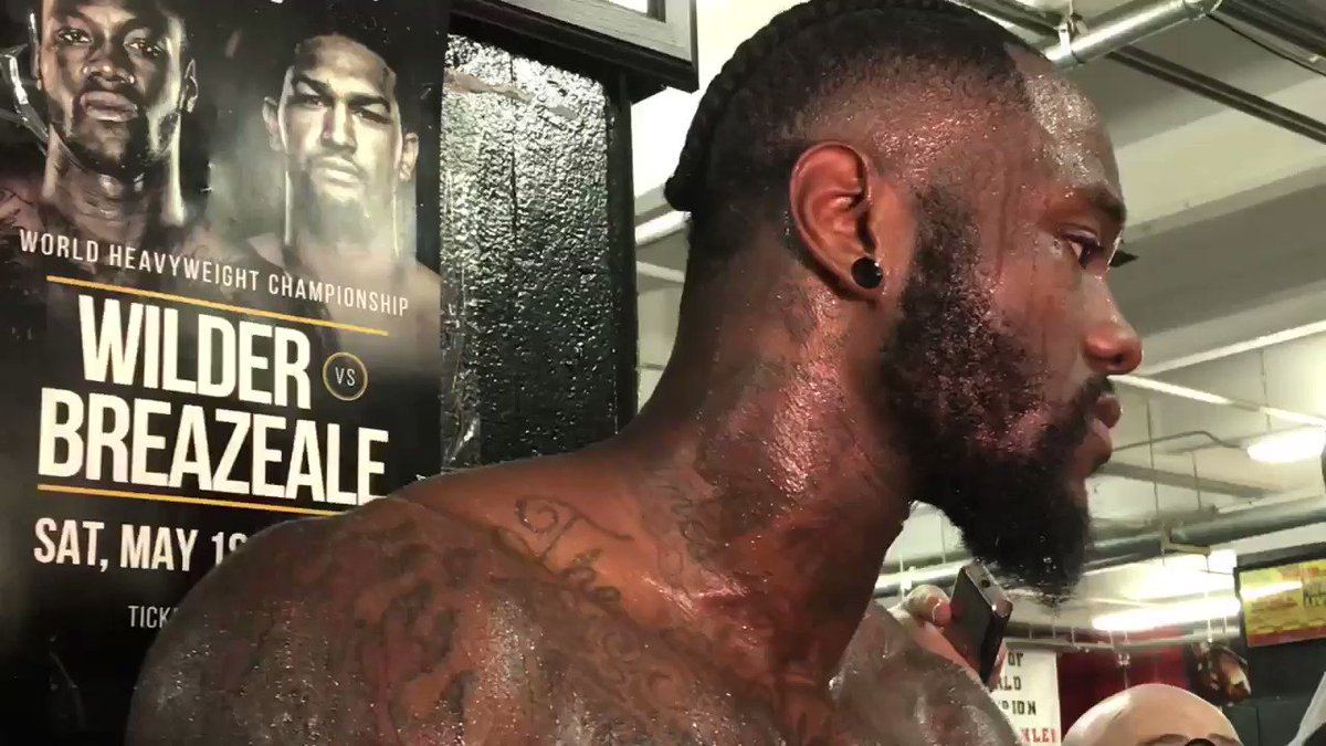 Deontay Wilder says it's legal in boxing to "kill a man and get paid for it at the same time ... so why not use my right to do so?"
(via @ryansongalia)