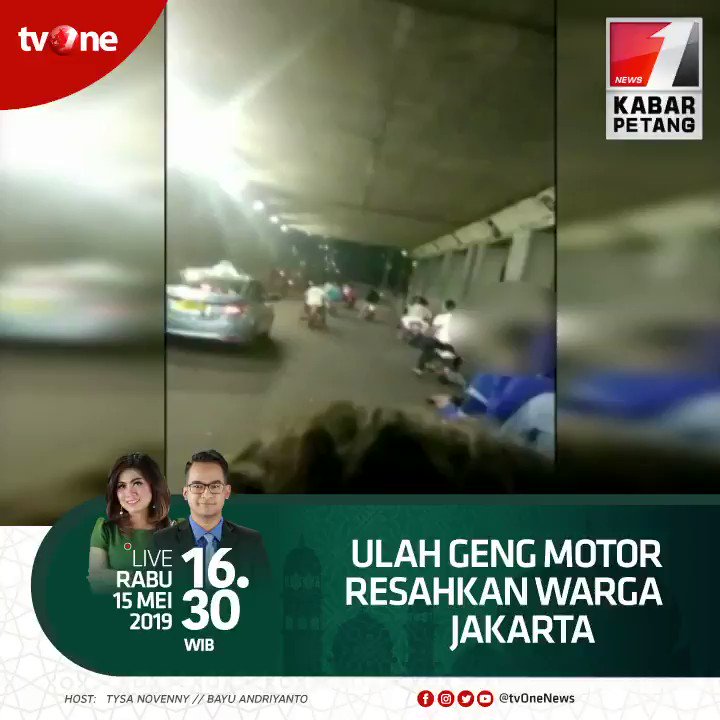 Ulah geng motor resahkan warga Jakarta.Saksikan Kabar Petang jam 16.30 WIB di tvOne & streaming tvOne connect, android http://bit.ly/2EMxVdm & ios http://apple.co/2CPK6U3 #KabarPetangtvOne