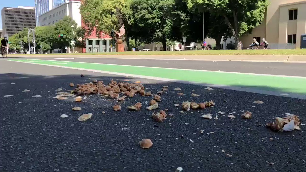 A part of me died seeing all these donut holes on the ground. @timjohnsoncx dreams of a cyclocross race with a 🍩 pit. I just got hungry and sad. 🎥 @jeffmahin