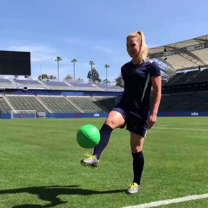 I'm selling out for a cause with @hulu and you can too. Say 'Hulu has live sports' while juggling, add #HuluHasLiveSportsChallenge, and tag a friend! Hulu will donate $1 to the @NWSL_players for every post, up to $100k. You're up @ZERTZ_86 and @crysdunn_19! #HuluSellouts #ad